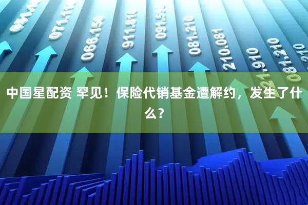 中国星配资 罕见！保险代销基金遭解约，发生了什么？
