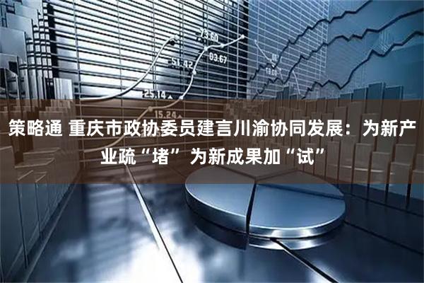 策略通 重庆市政协委员建言川渝协同发展：为新产业疏“堵” 为新成果加“试”